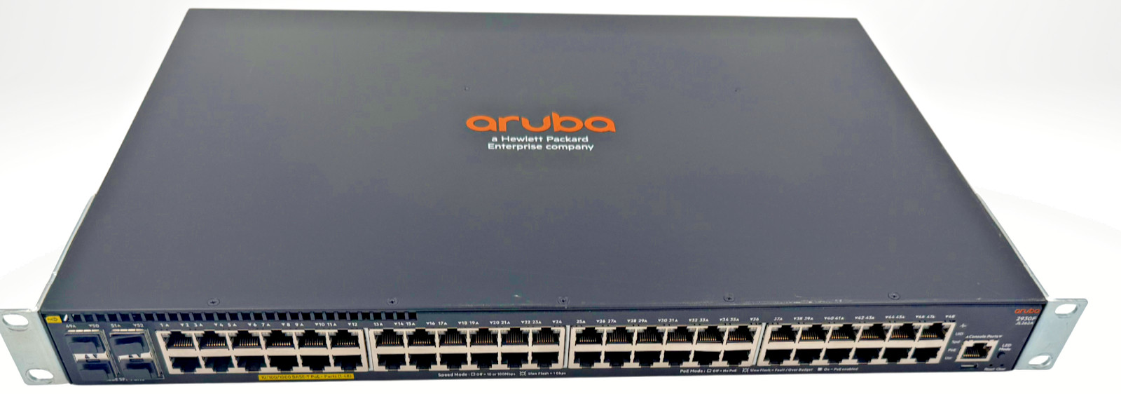 HPE Aruba JL262A 2930F 48-Port PoE+ 4x SFP L3 Switch Tested Rack Ears