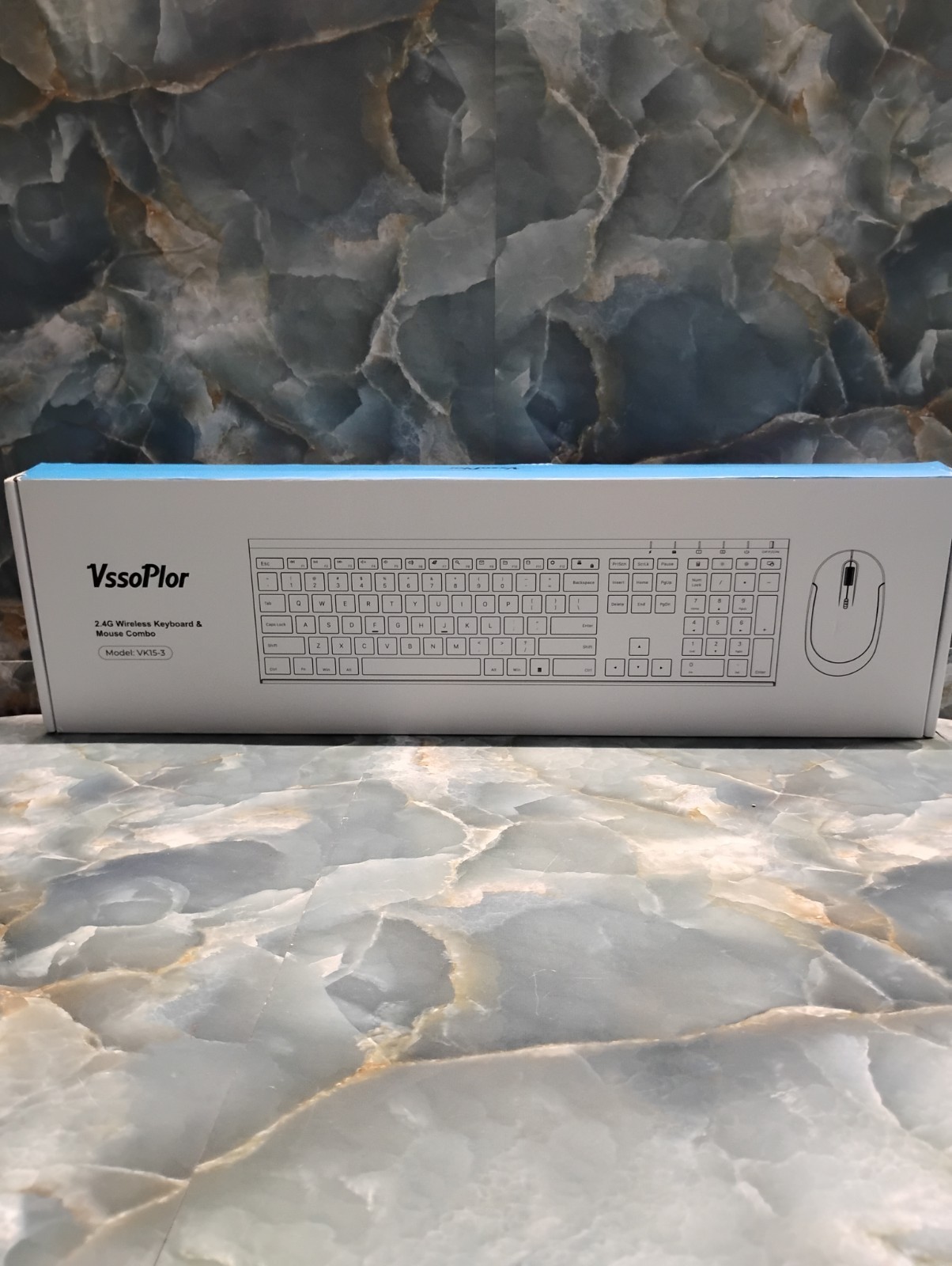 Vssoplor Wireless Keyboard And Mouse Combo Model VK15-3 Missing USB Type C Cable