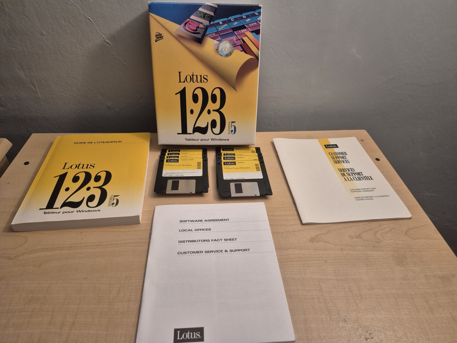 Vintage Lotus 123 Version 5 Microsoft Windows 3.5" French Canadian Edition
