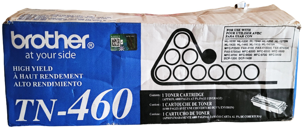 Brother TN460 TN-460 High Yield Toner Cartridge