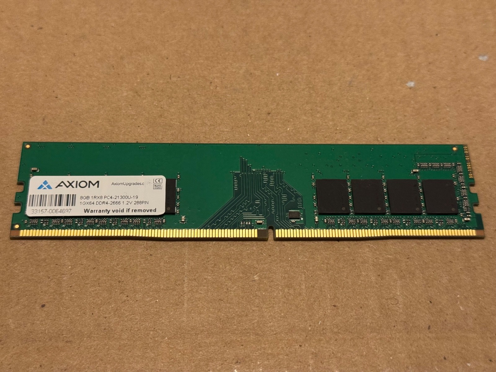 Axiom 8GB DDR4 2666MHz Desktop Ram Memory | 33157-0064697 | Tested
