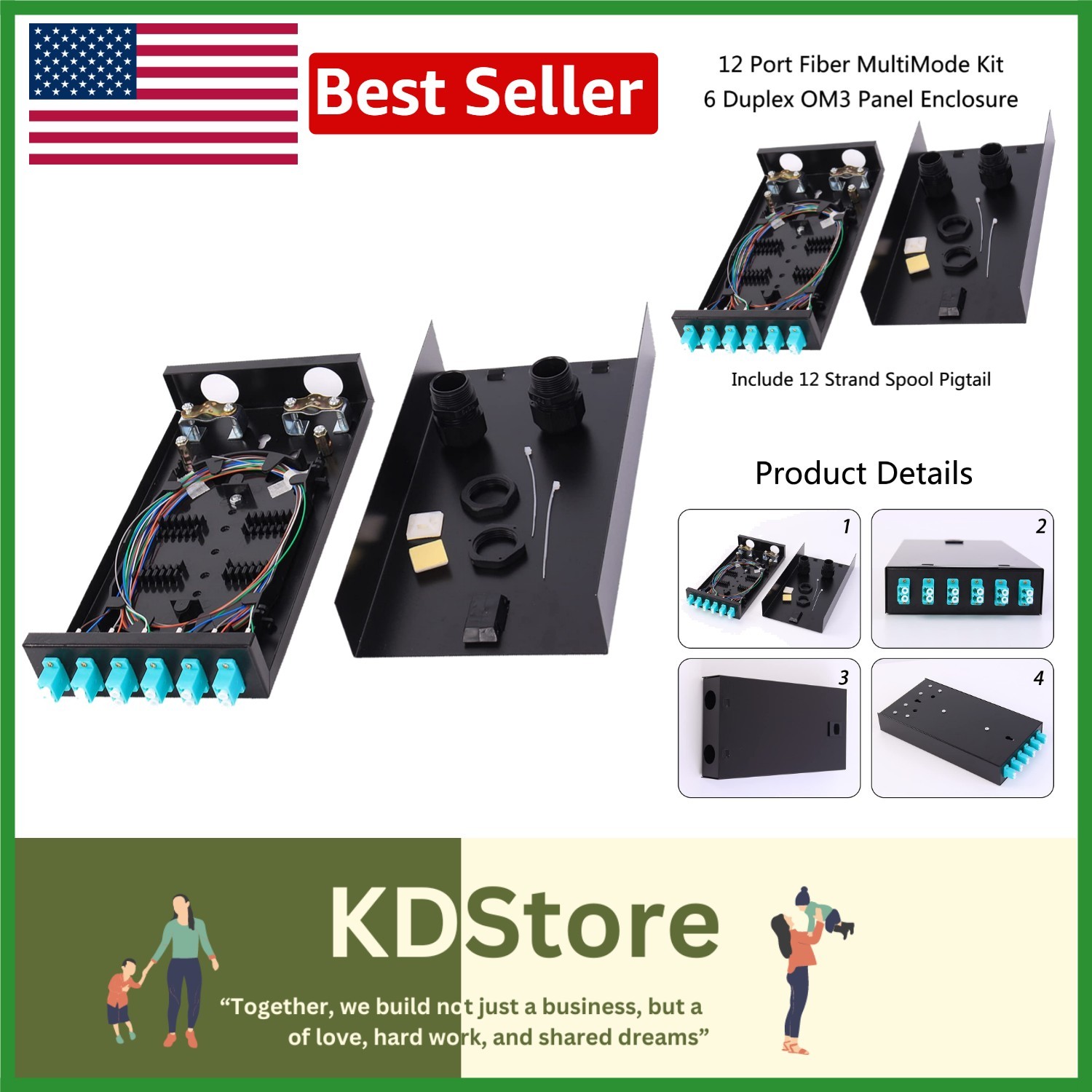 High-Performance 6 Port Multimode Fiber Enclosure with Zirconia Ferrule Feature