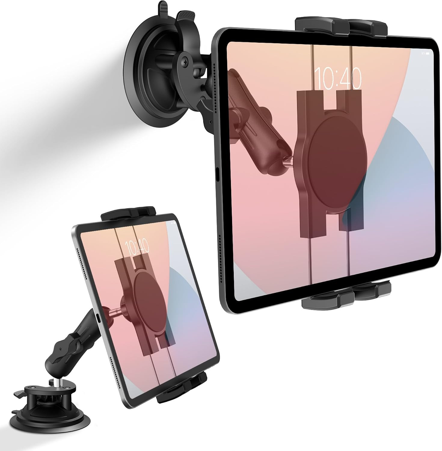 Heavy Duty Aluminum Ipad Suction Mount for Truck, Car Tablet Holder Bracket |