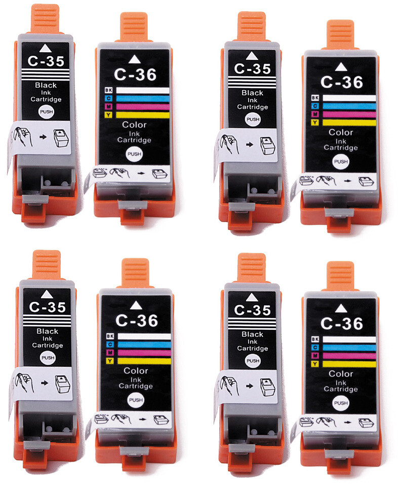 8P Ink Cartridges BK/C Set use for Canon PGI-35 CLI-36 Pixma iP100 iP110 TR150