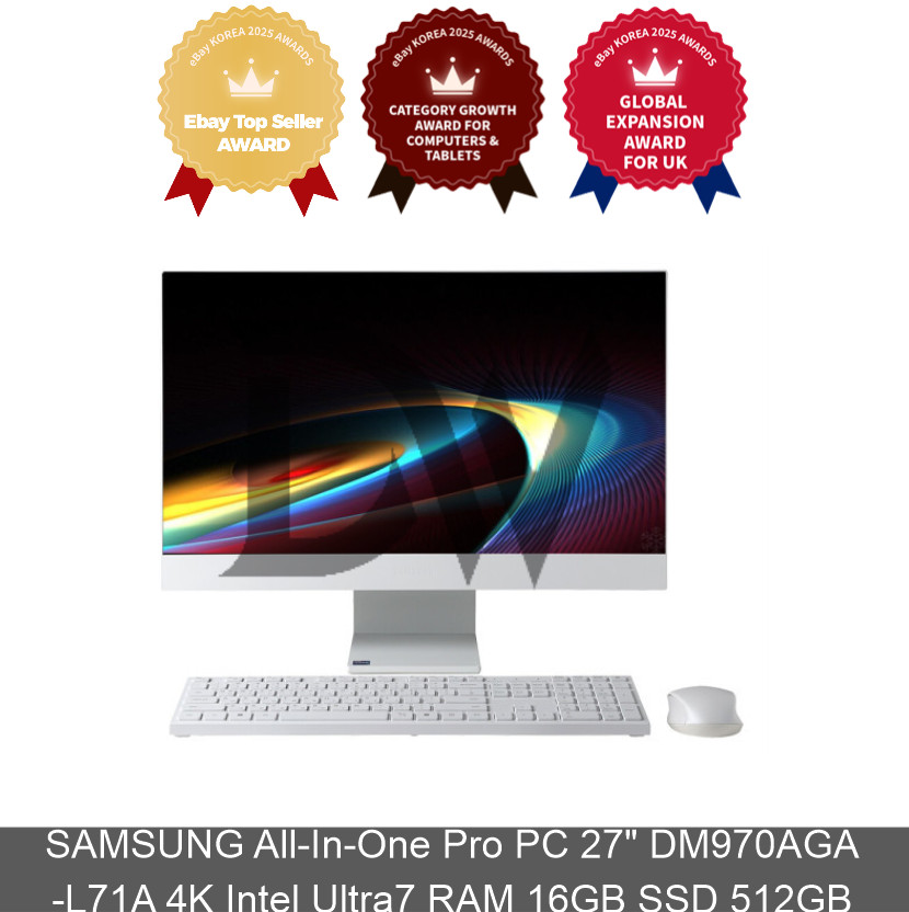 SAMSUNG All-In-One Pro PC 27" DM970AGA-L71A 4K Intel Ultra7 RAM 16GB SSD 512GB