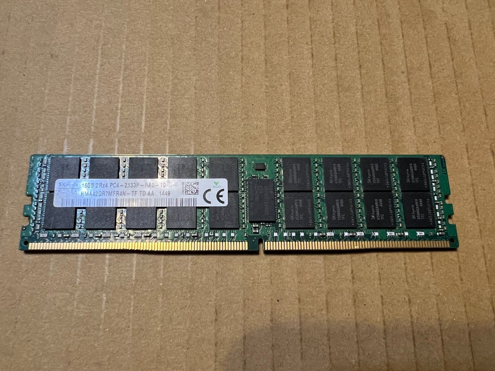 HYNNIX HMA42GR7MFR4N-TF 16GB (1X16GB) 2RX4 PC4-2133P DDR4 SERVER MEMORY L2-9(8)