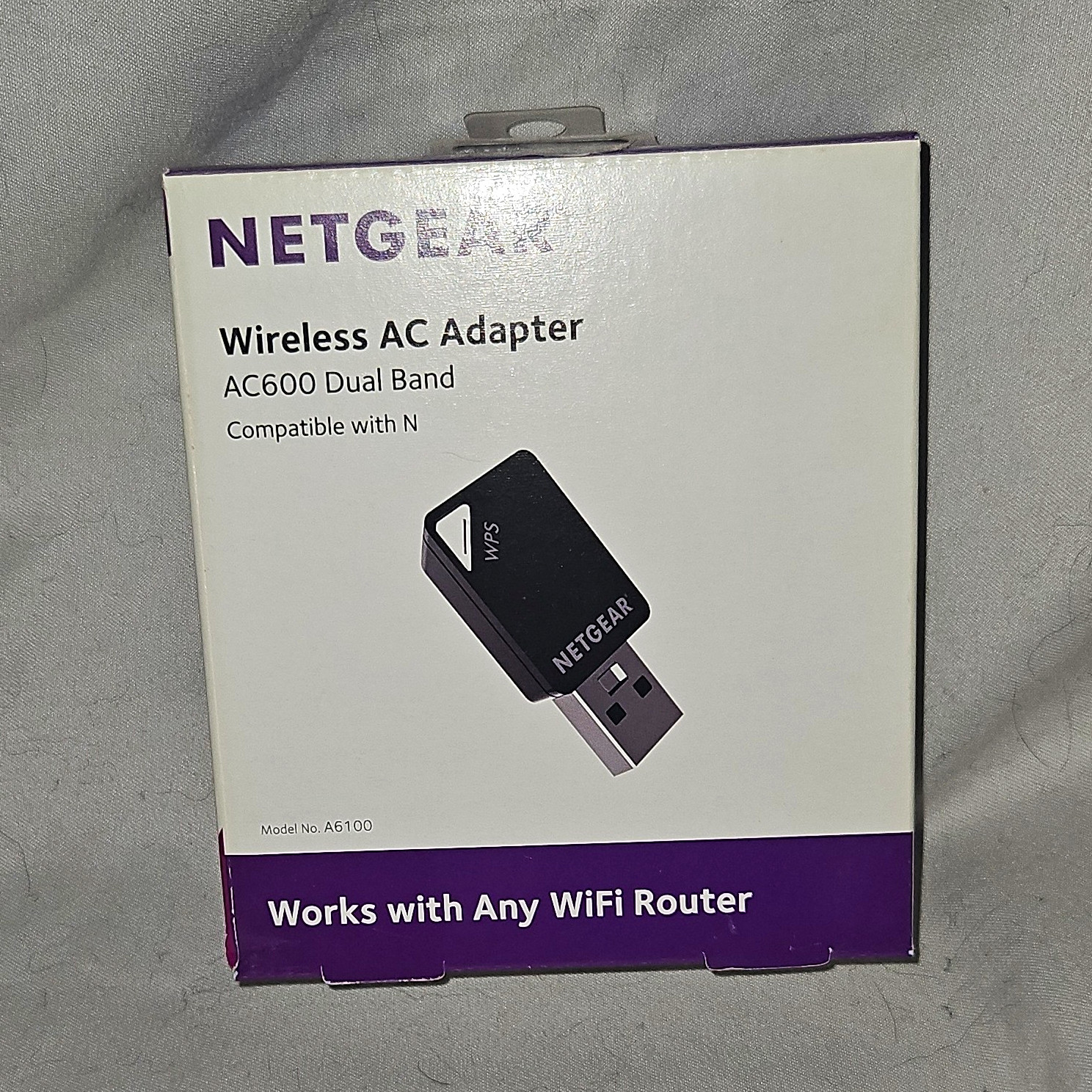 NETGEAR A6100 AC600 Dual-Band USB 2.0 WiFi 802.11ac Adapter WPS 433Mbps