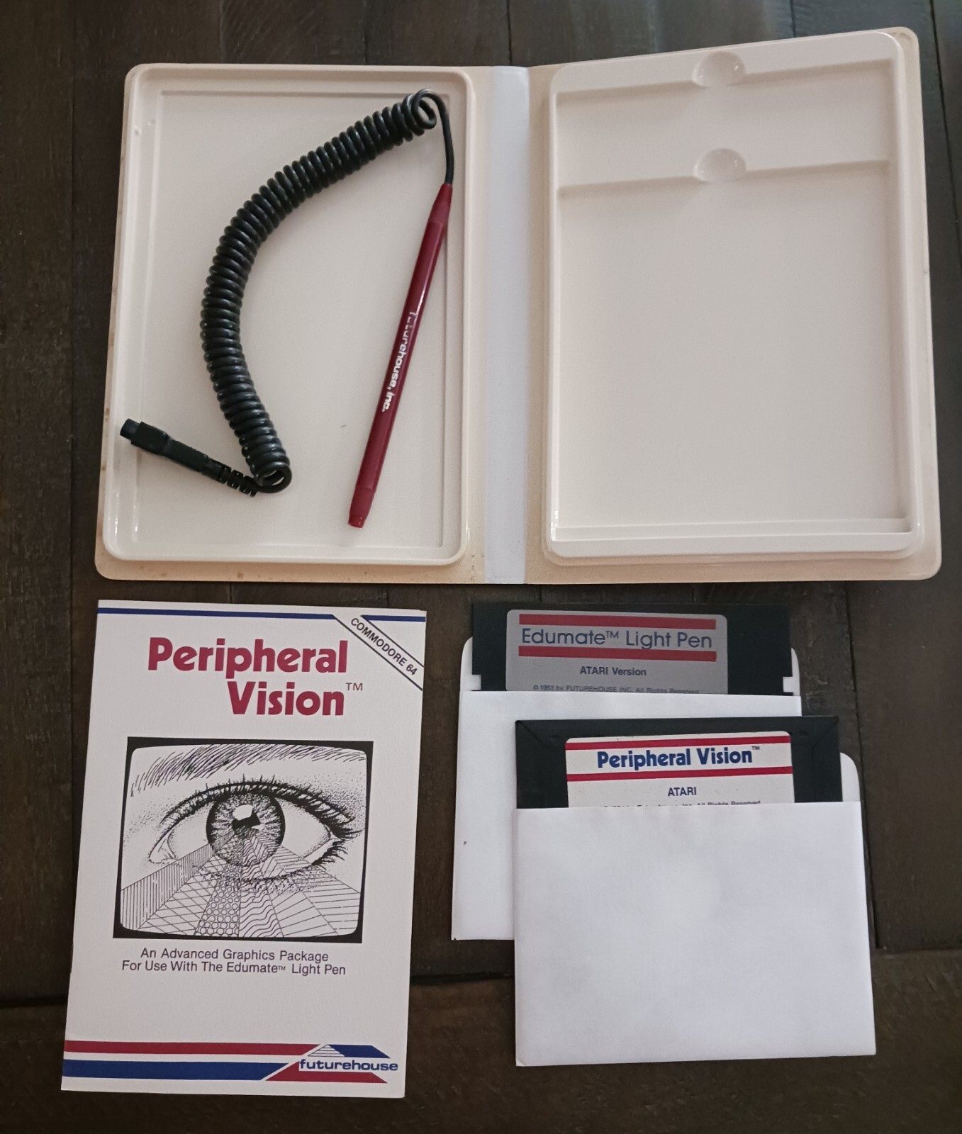 Peripheral Vision VINTAGE EDUMATE LIGHT PEN Atati 800/400 & COMMODORE 64SYSTEM