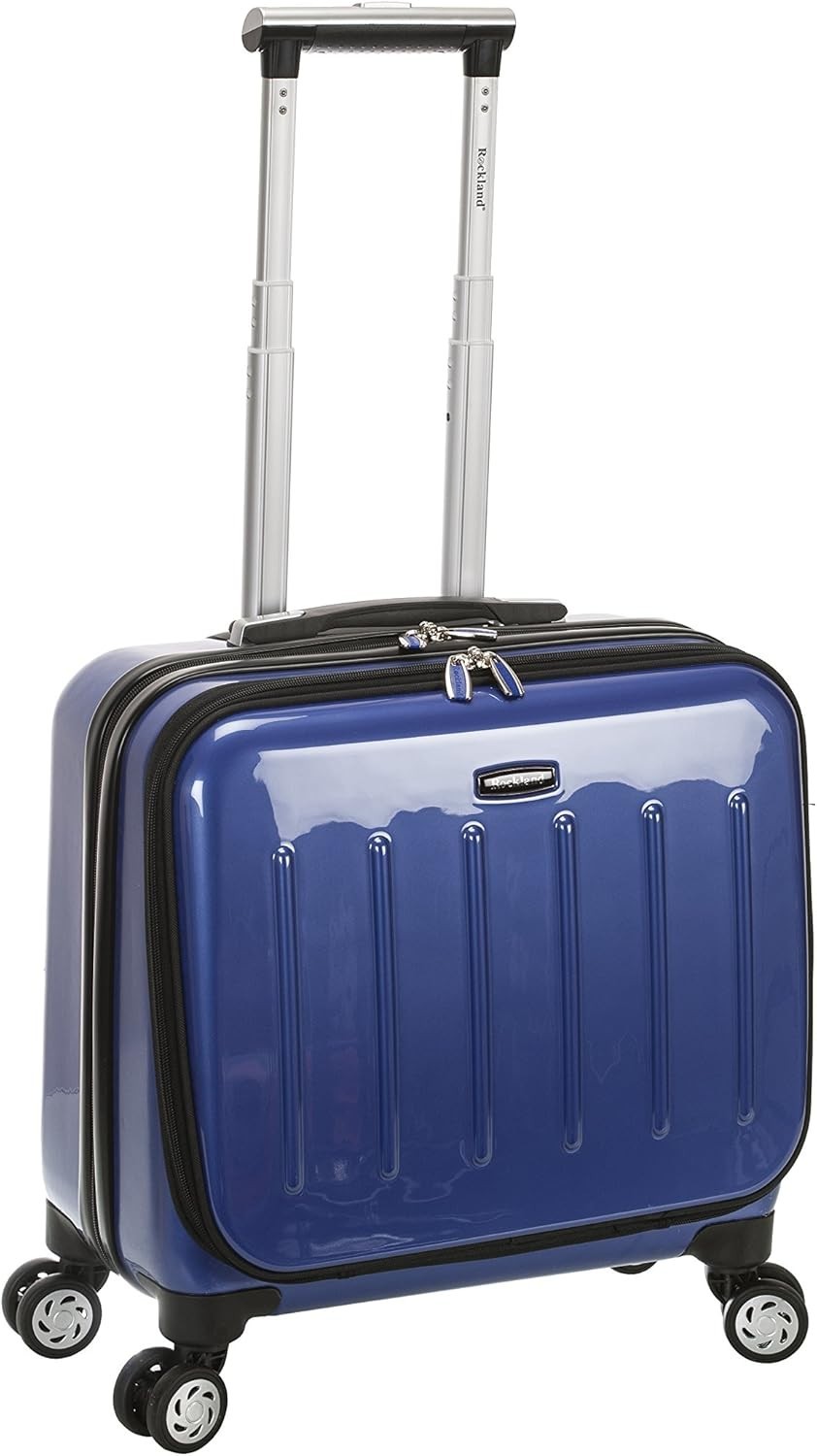 Rockland Revolution Hardside Rolling Computer Case, Blue, Carry-On 17-Inch