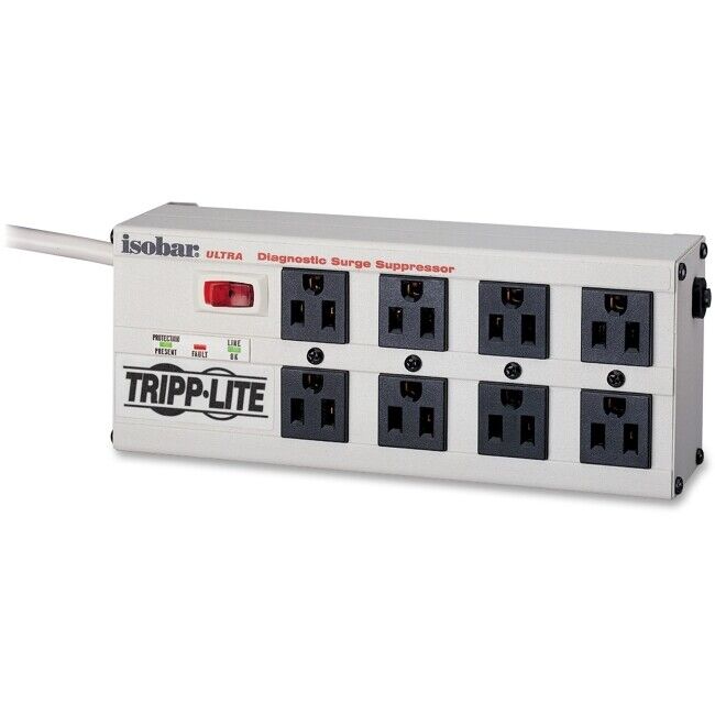 Tripp Lite Isobar 8-Outlet Surge Protector w/ 12ft Cord, 3840 Joules