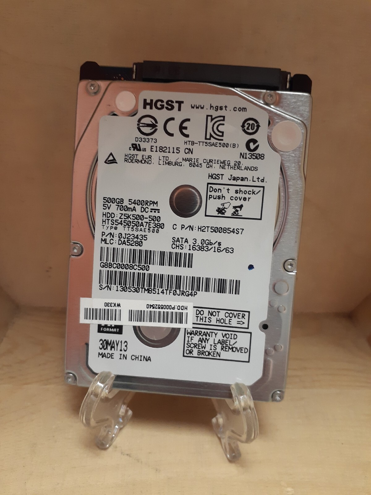 HGST Travelstar Z5K500-500 500GB 2.5" Laptop Hard Drive HTS545050A7E380 0J23435