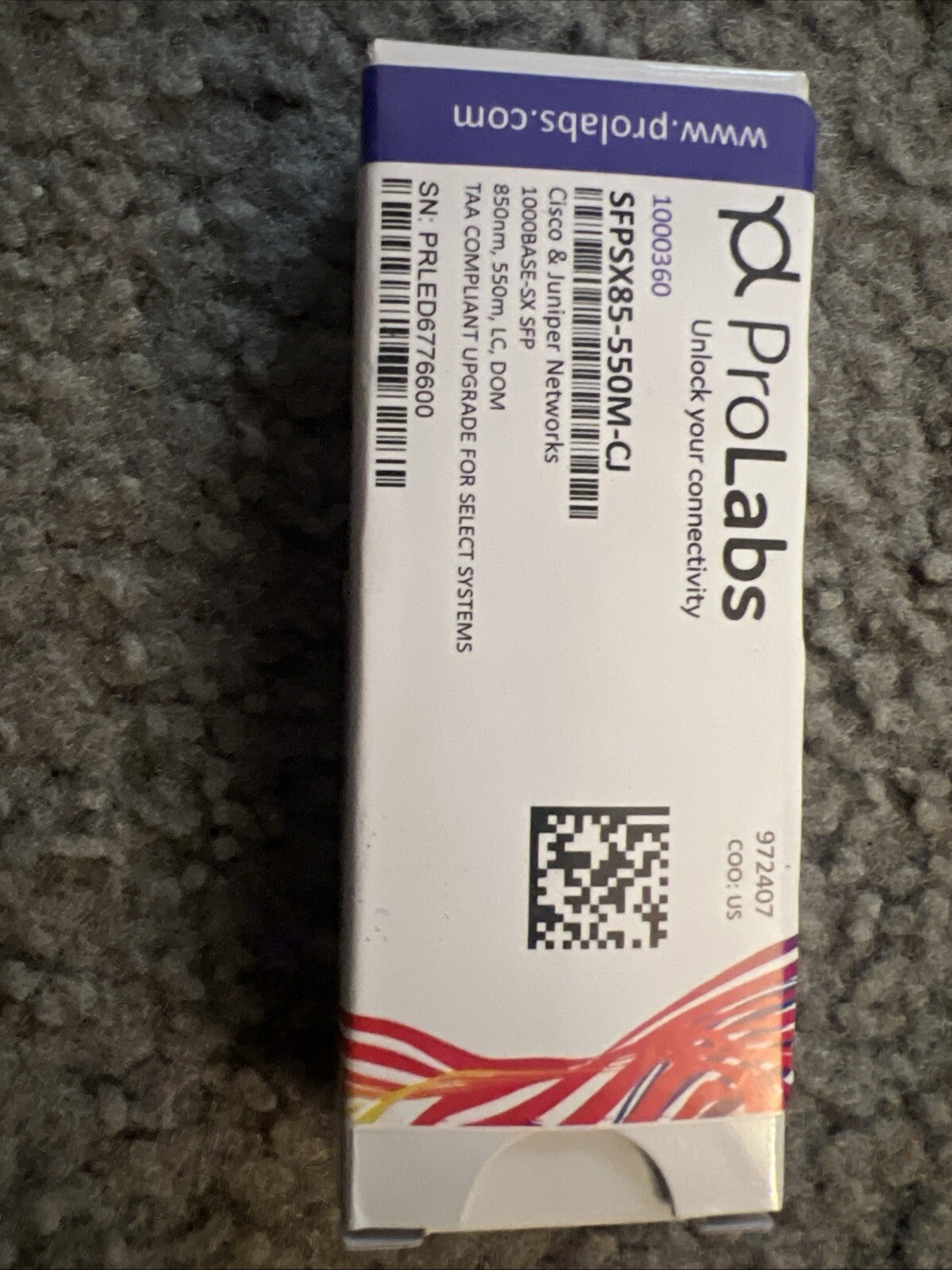 Prolabs SFPSX85-550M-CJ 850nm, 55m. LC, DOM