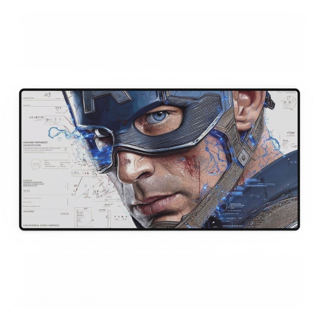 Marvel Captain America Blueprint Tech Close-Up Mouse Pad Desk Mats