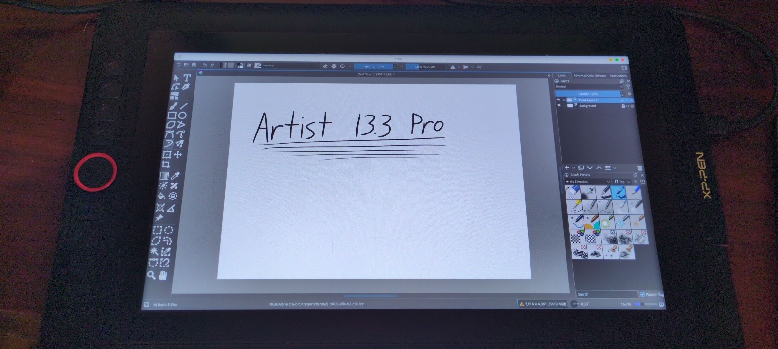 XP-Pen Artist 13.3 Pro Graphics Tablet - Black (USED)