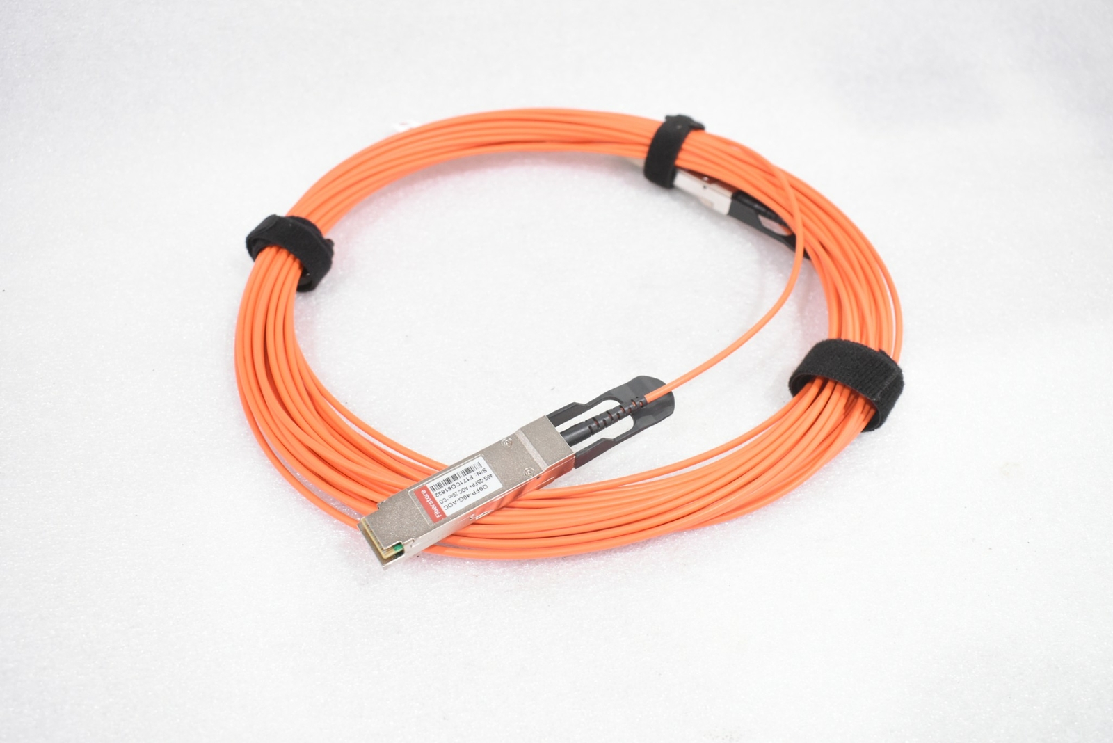 FS BROCADE 40G-QSFP-QSFP-AOC-2001 FIBER OPTICAL CABLE, BLACK, QSFP-40G-AOC, 20M