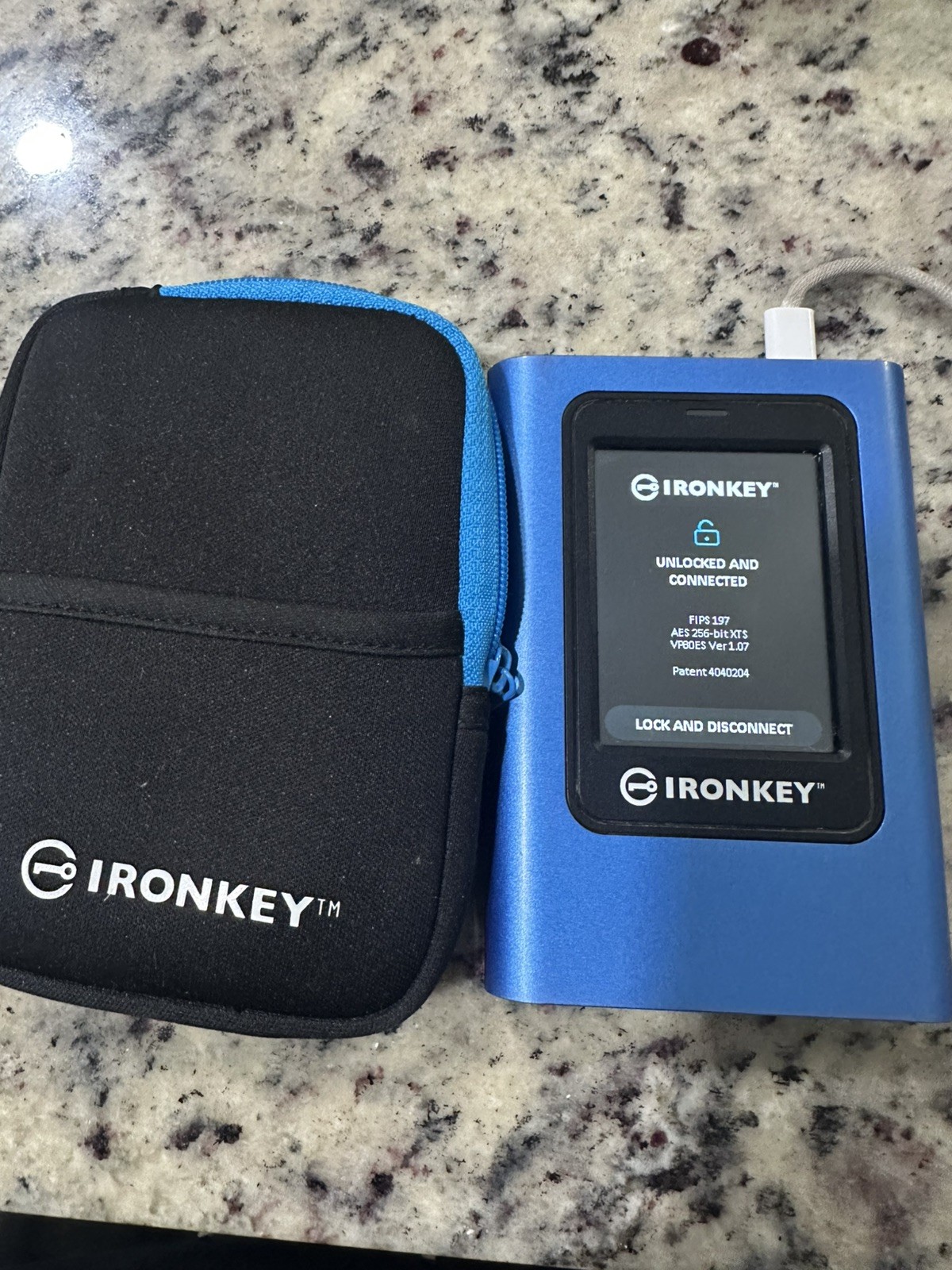 960GB Kingston Technology IronKey Vault Privacy 80 SSD - Blue Used/Tested