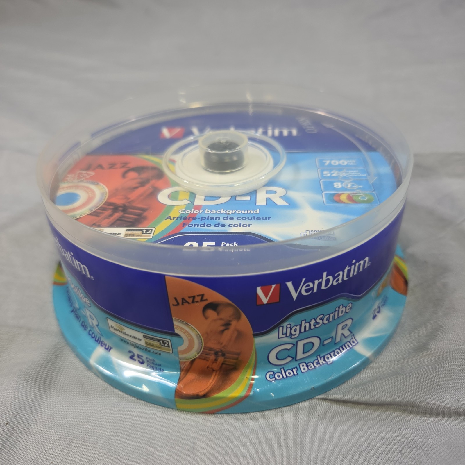 Verbatim LightScribe CD-R 25 Pack 700MB 52x 80 Min Color NEW Sealed Rare