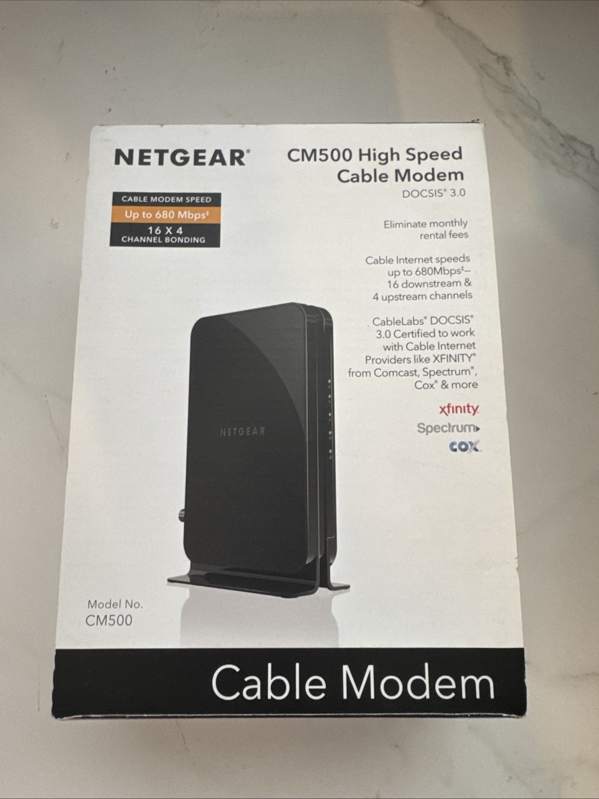NETGEAR CM500 (CM500100NAS) 680 Mbps - Black