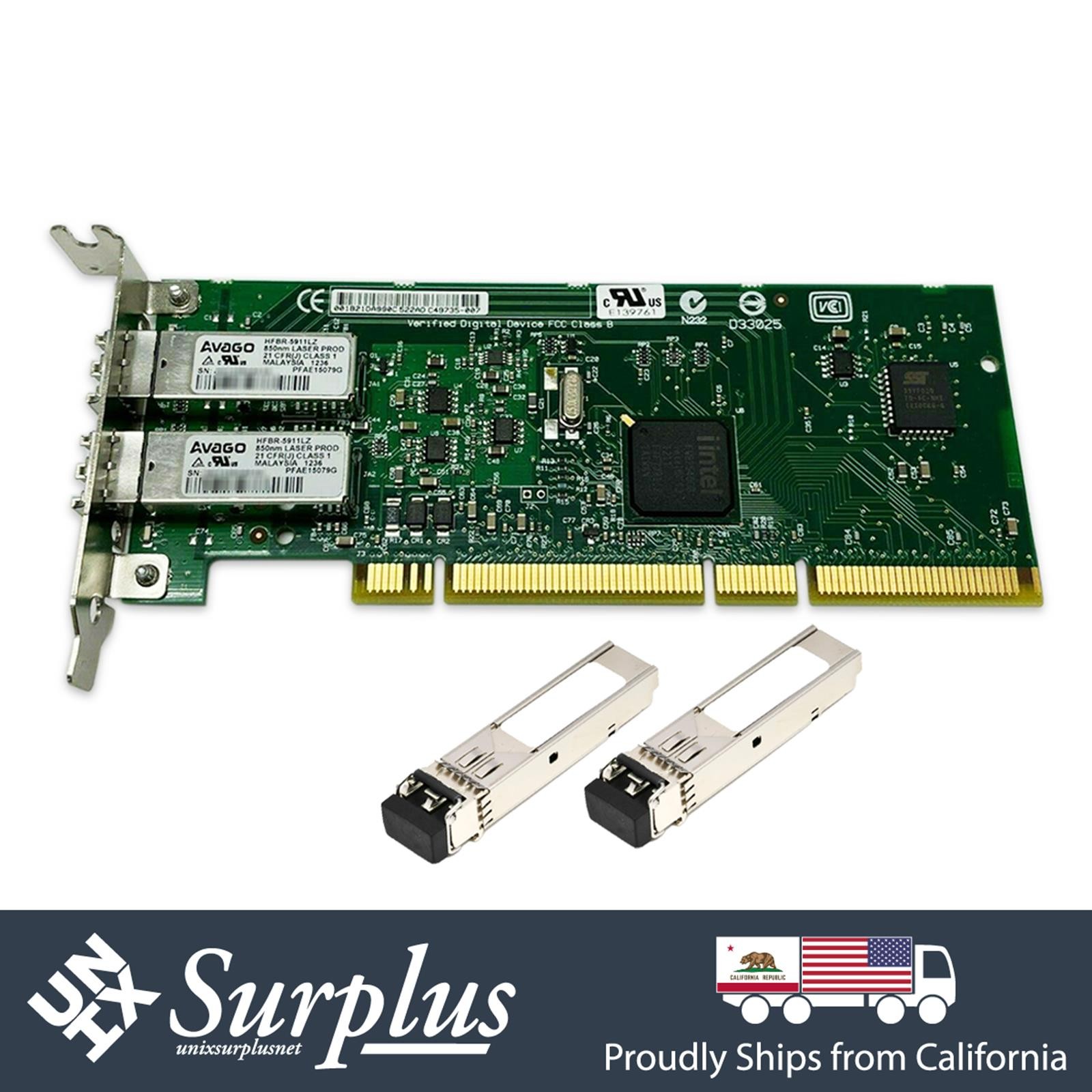 Intel Dual Port 1Gb Fiber Server NIC PCI-X PRO/1000 MF Yottamark Gigabit Adapter