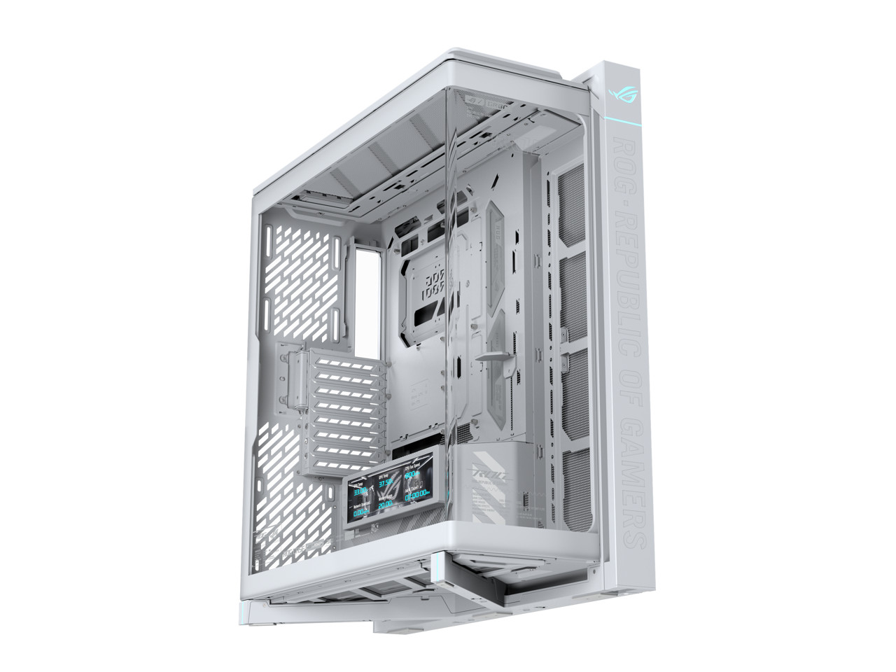 ASUS ROG Cronox White Edition Full Tower PC Gaming Case Curved Tempered-Glass