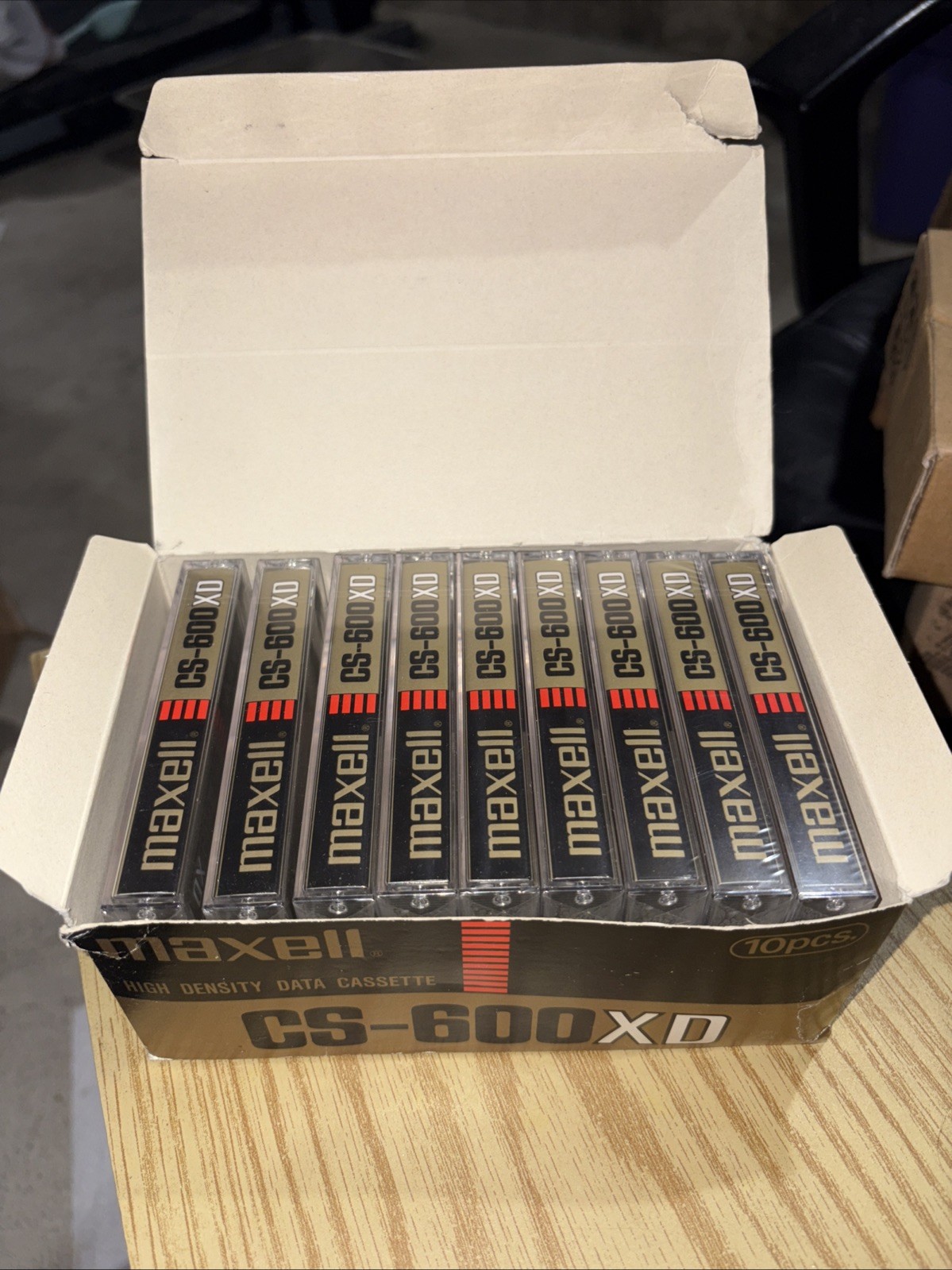 9 NEW, SEALED Maxell CS-600 XD High Density Data Cassette Tapes