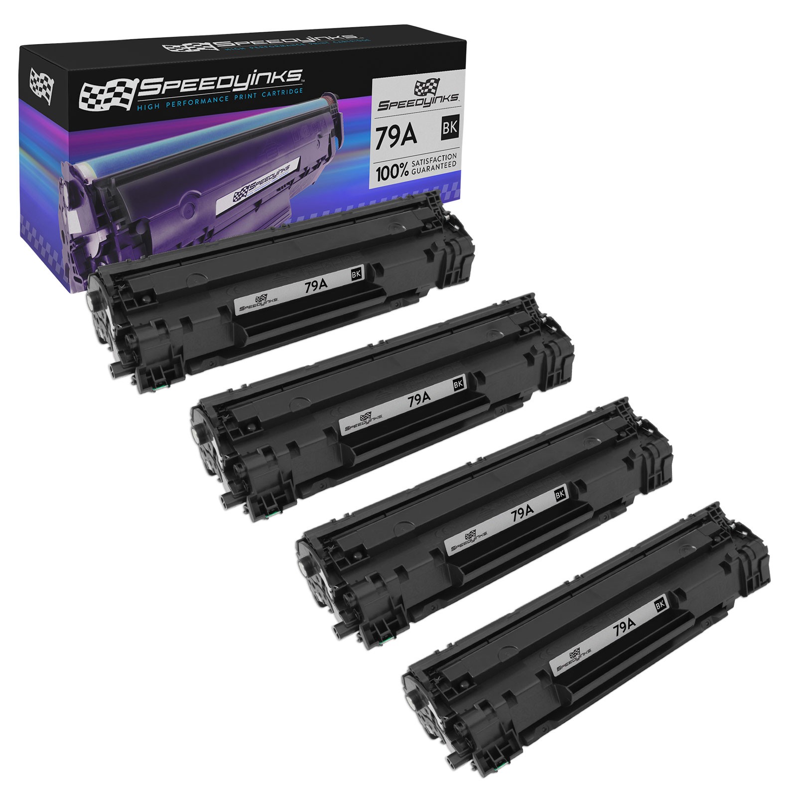 Speedy Inks Compatible Toner Cartridge Replacement for HP 79A (Black, 4-Pack)