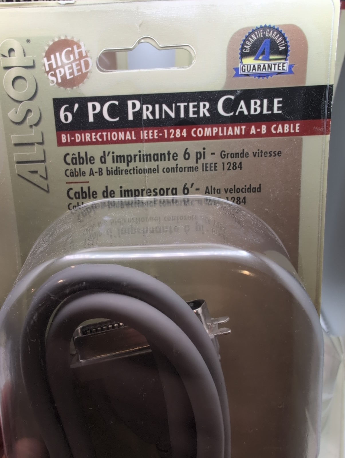 Lot of 4 Allsop 6 Foot High Speed PC Printer Cables IEEE-1284 Compliant New