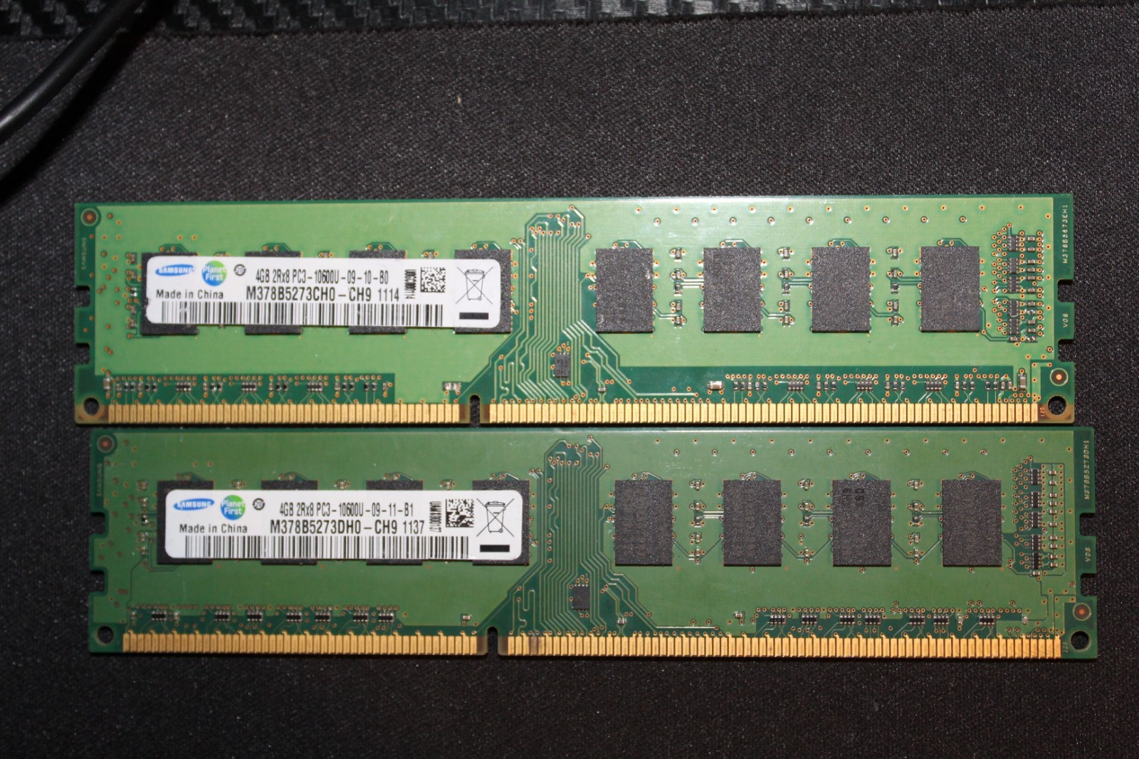 Samsung 8GB 2x4GB DDR3-1333 PC3-10600U Desktop RAM CH0/DH0 Untested