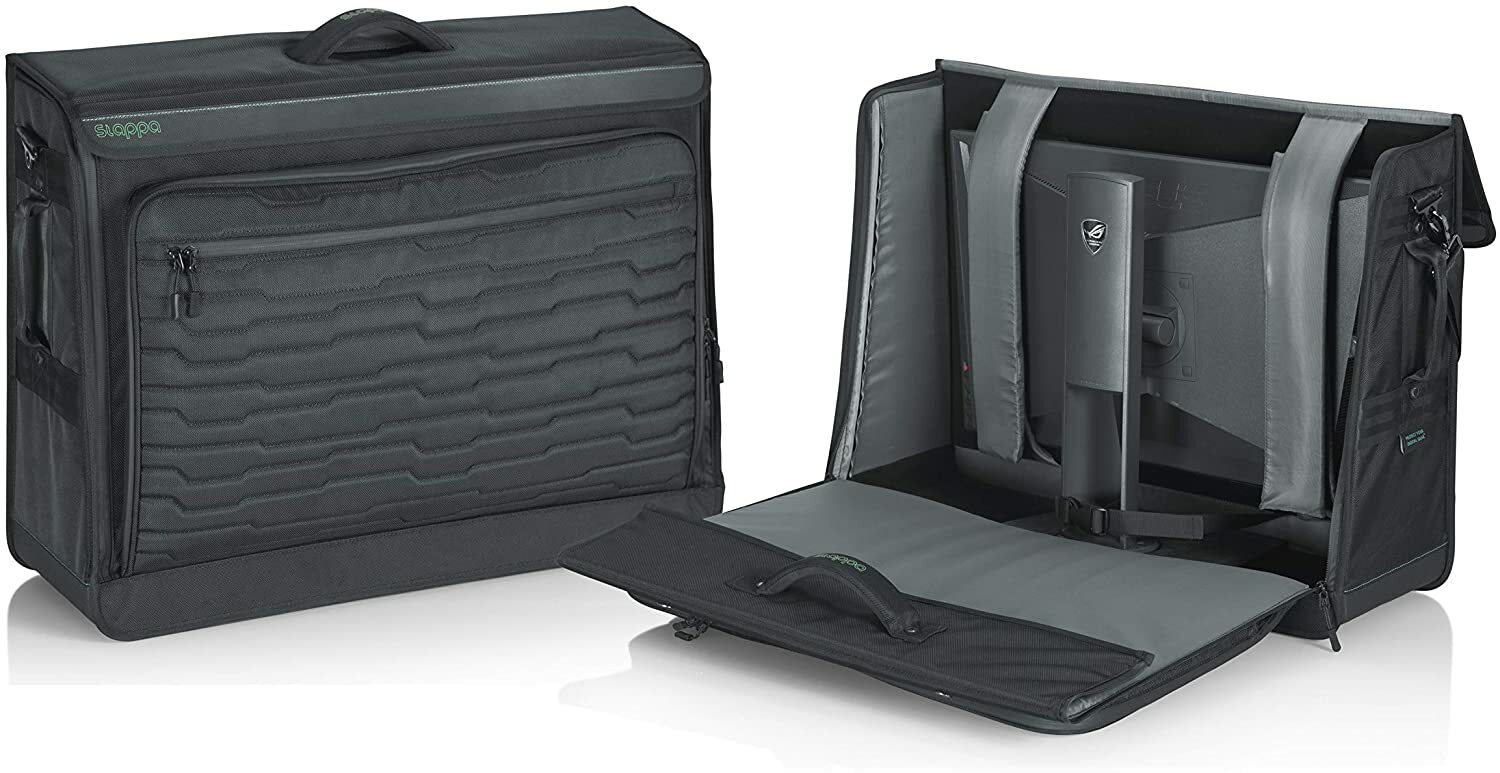 Slappa Gaming Monitor Tote Bag w/ Water Resistant Zippers Fits 27"-32" Monitors