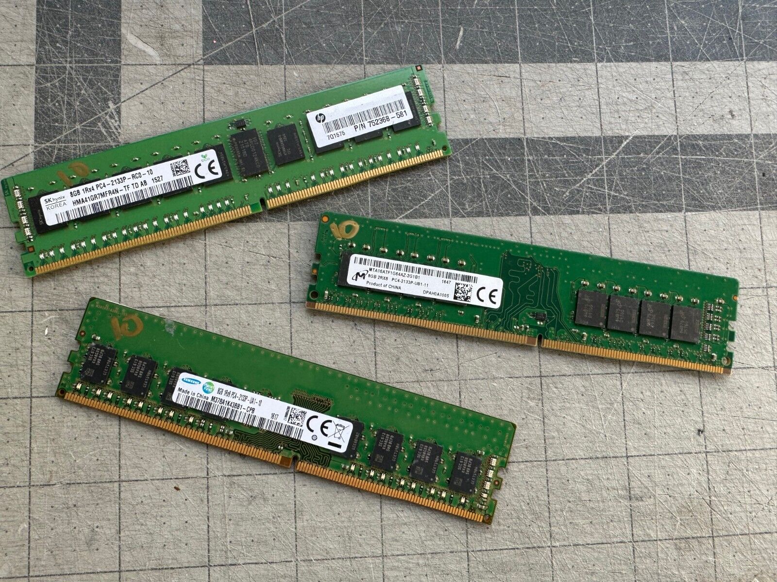 8GB X 1 Mix Brands 8GB RAM DDR4-2133P ECC SERVER Desktop