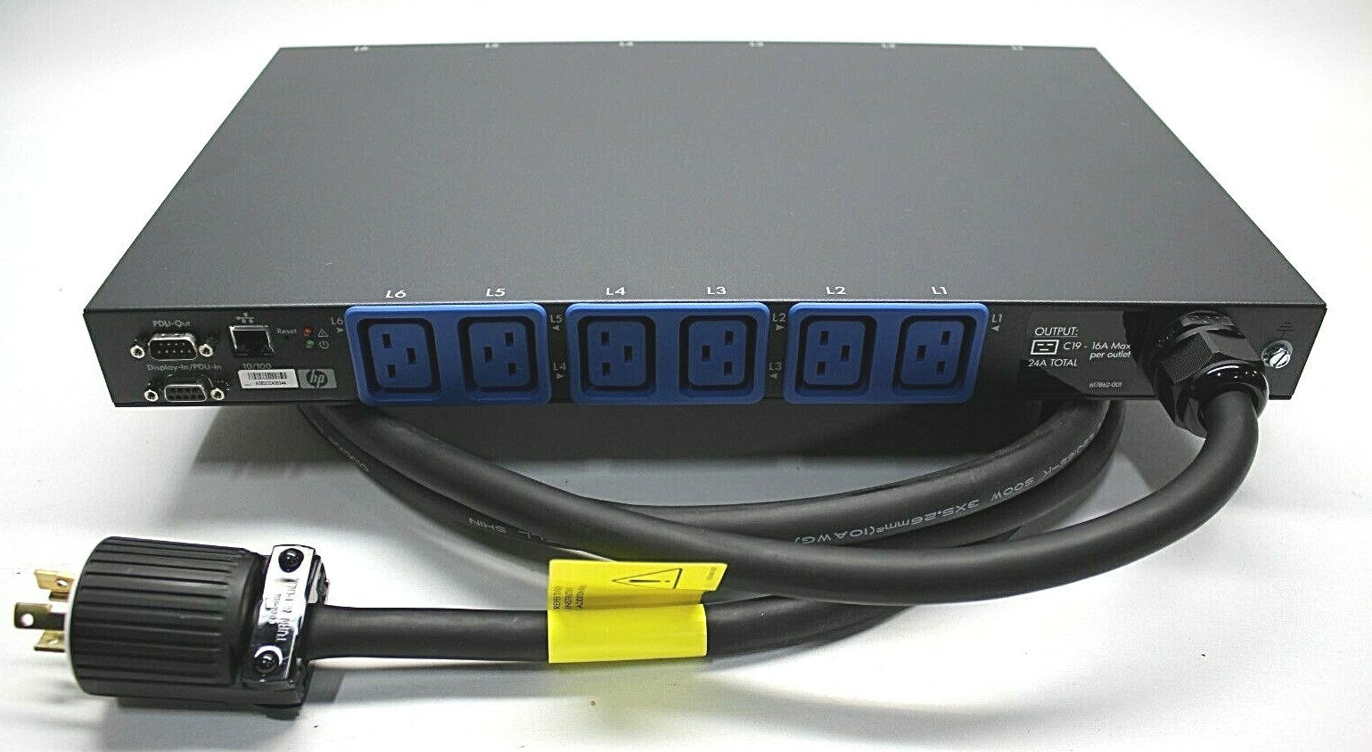 HP 572201-001 4.9KVA 24A Power Distribution Unit (Six C19 Outlets) 500496-001 