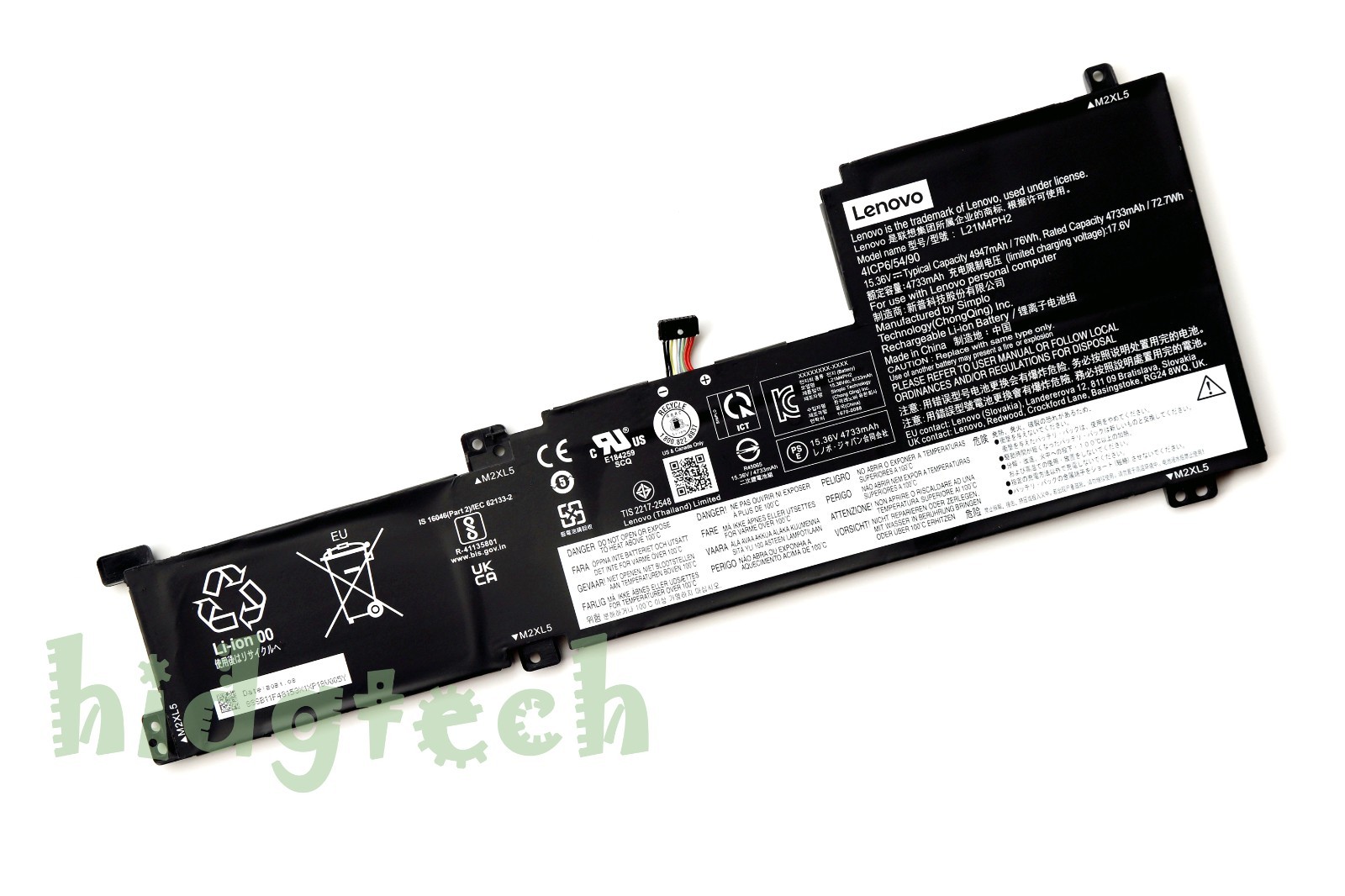 Genuine L21C4PH2 L21L4PH2 L21M4PH2 Battery for Lenovo Xiaoxin Air 15 IAL7 2022