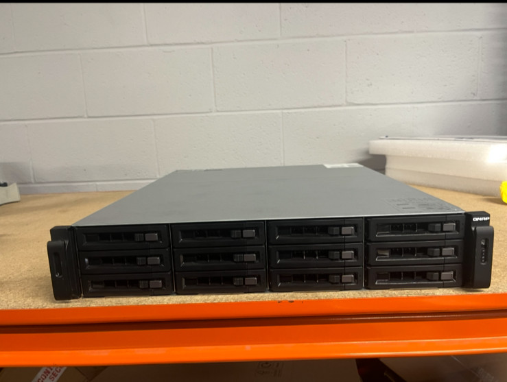 TS-EC1280U-RP 12 Bay QNAP NAS 32GB Memory + LAN-10G2SF-MLX-U Dual Port SFP+ Card