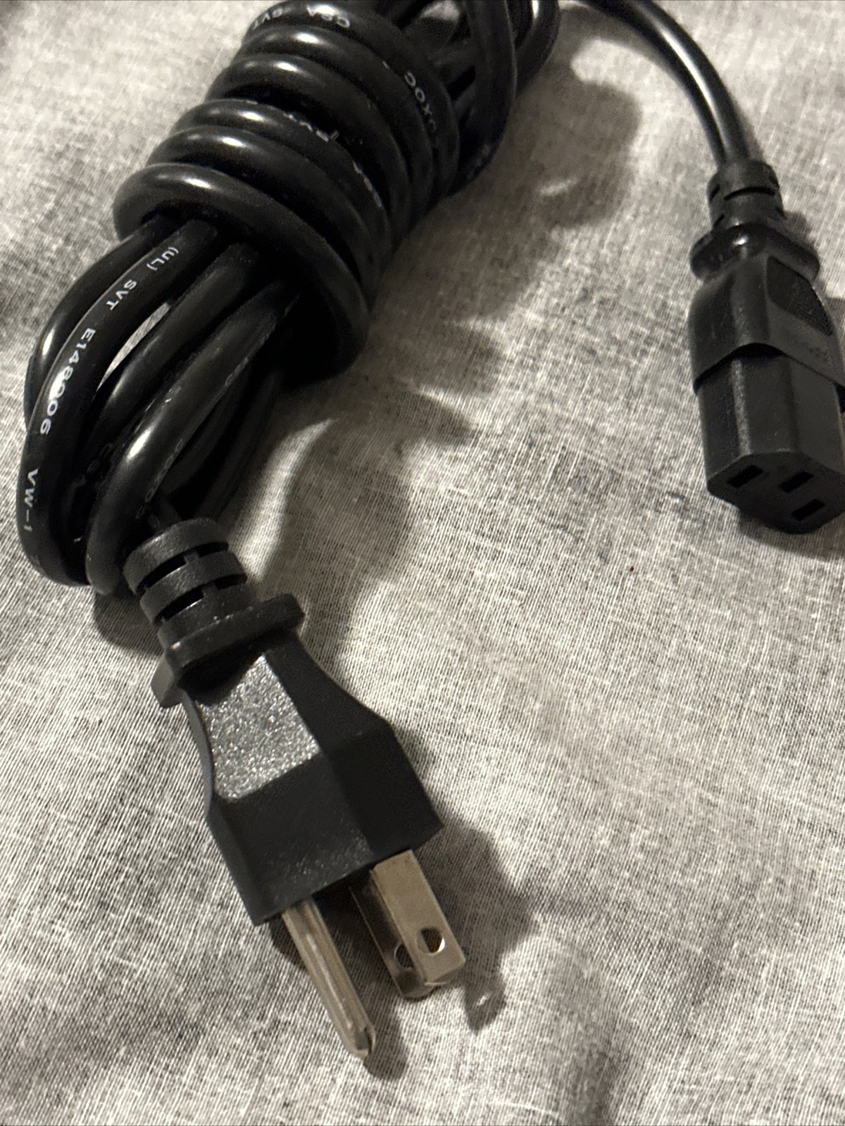 6 Ft 3-Prong Trapezoid Computer Power Cord Universal PC Cable Standard Wire 6 Ft