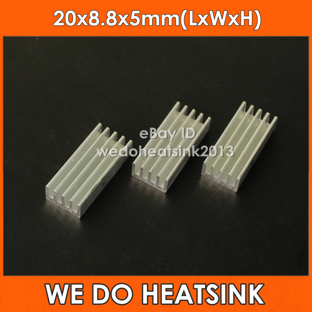 20pcs 20x8.8x5mm Aluminum Epoxy Attach On Heatsink Transistor For 14/16 pin DIP