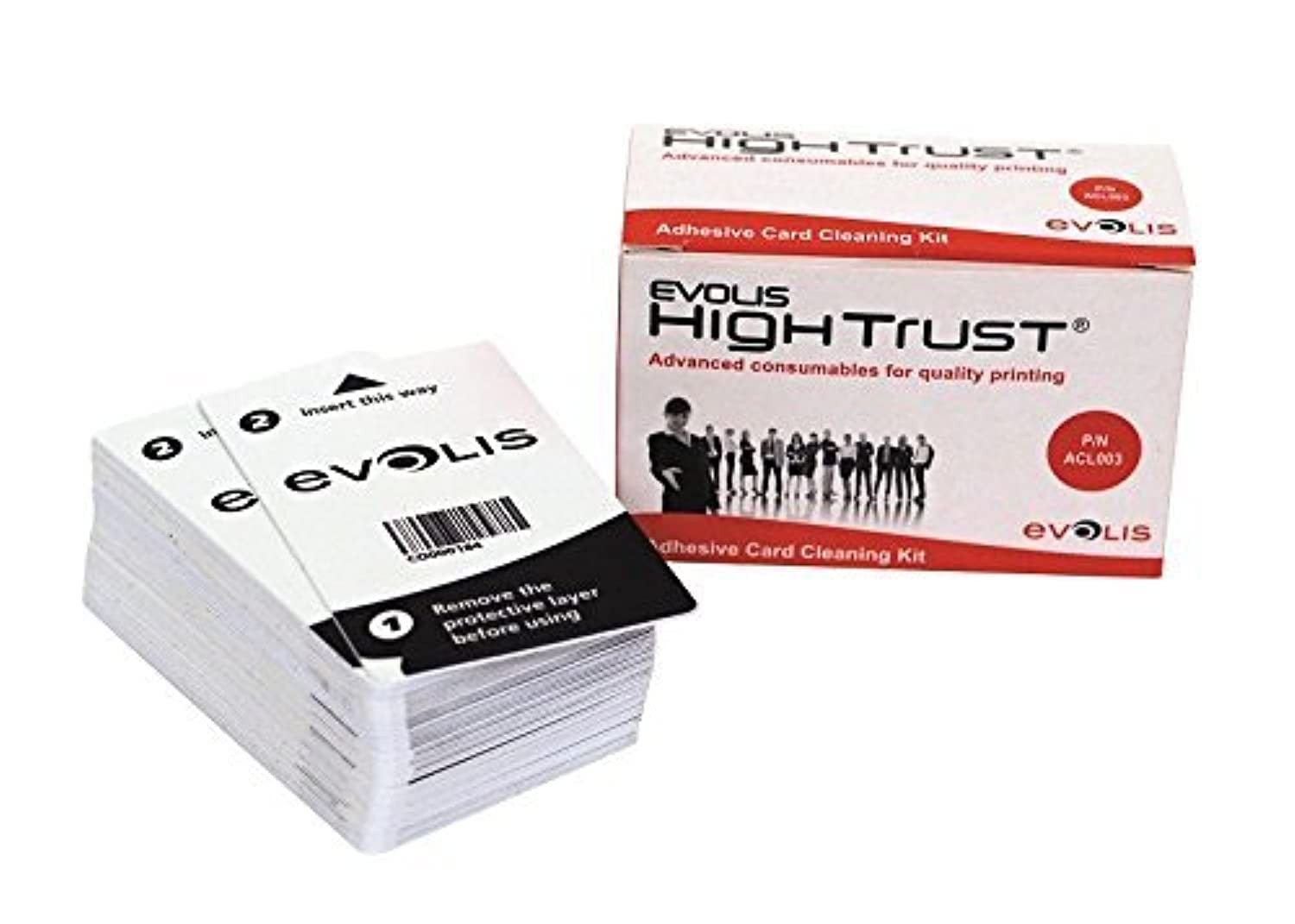 Evolis Primacy Zenius Card Printer Cleaning Kit 50 Adhesive Cleaning Cards
