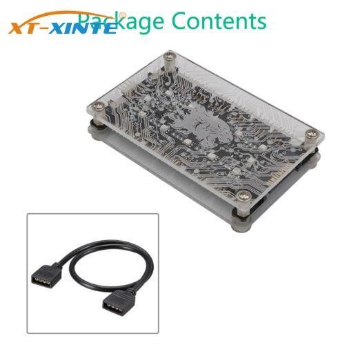 XT-XINTE 12V RGB Hub with Magnetic Standoff for ASUS/MSI 12V 4Pin LED Controller