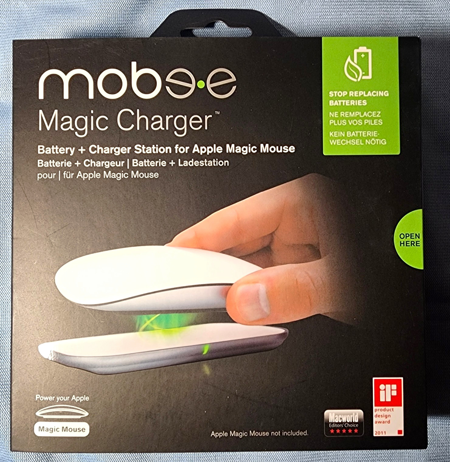 Mobee Magic Charger Wireless Induction Apple Magic Mouse 1 A1296 MO2212A Sealed