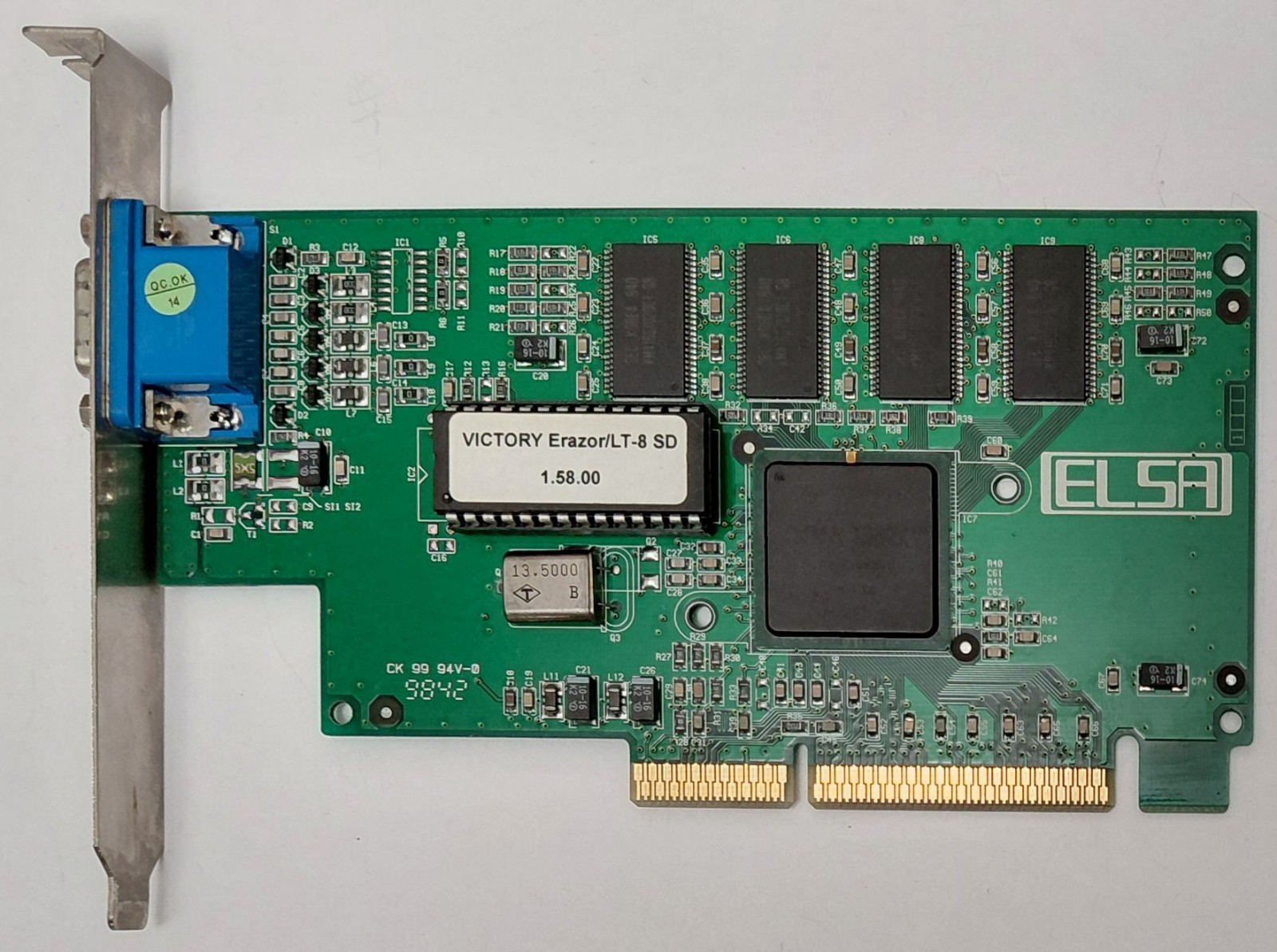 Elsa Victory Erazor LT AGP Graphics Card (Nvidia Riva 128ZX, 8MB, Retro, 1998)
