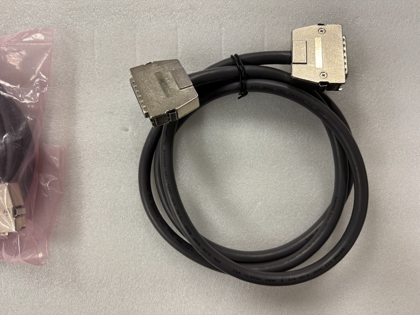 Vintage High Density 50 pin Half Pitch HPDB50 Male to Male 6ft SCSI II Cable