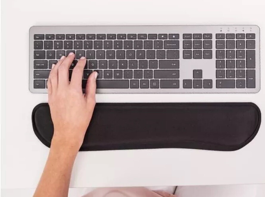 Gorilla Grip Silky Gel Memory Foam Wrist Rest for Computer Keyboard Black