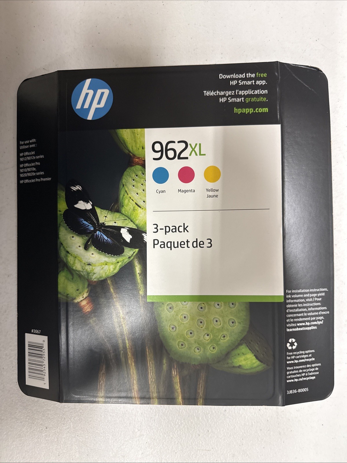 NEW HP 962XL High Yield Inkjet Cartridge Yellow/Magenta/Cyan EXP 01/2027