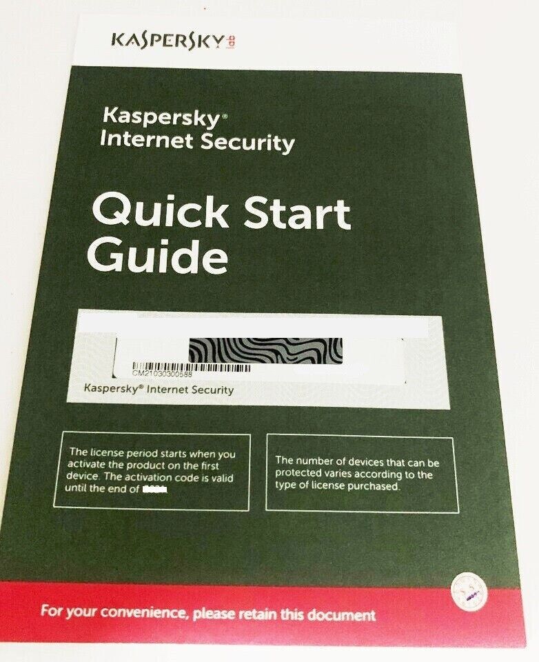 100% Original Kaspersky Standard Internet Security , 3-Device Key Card, 1 Year