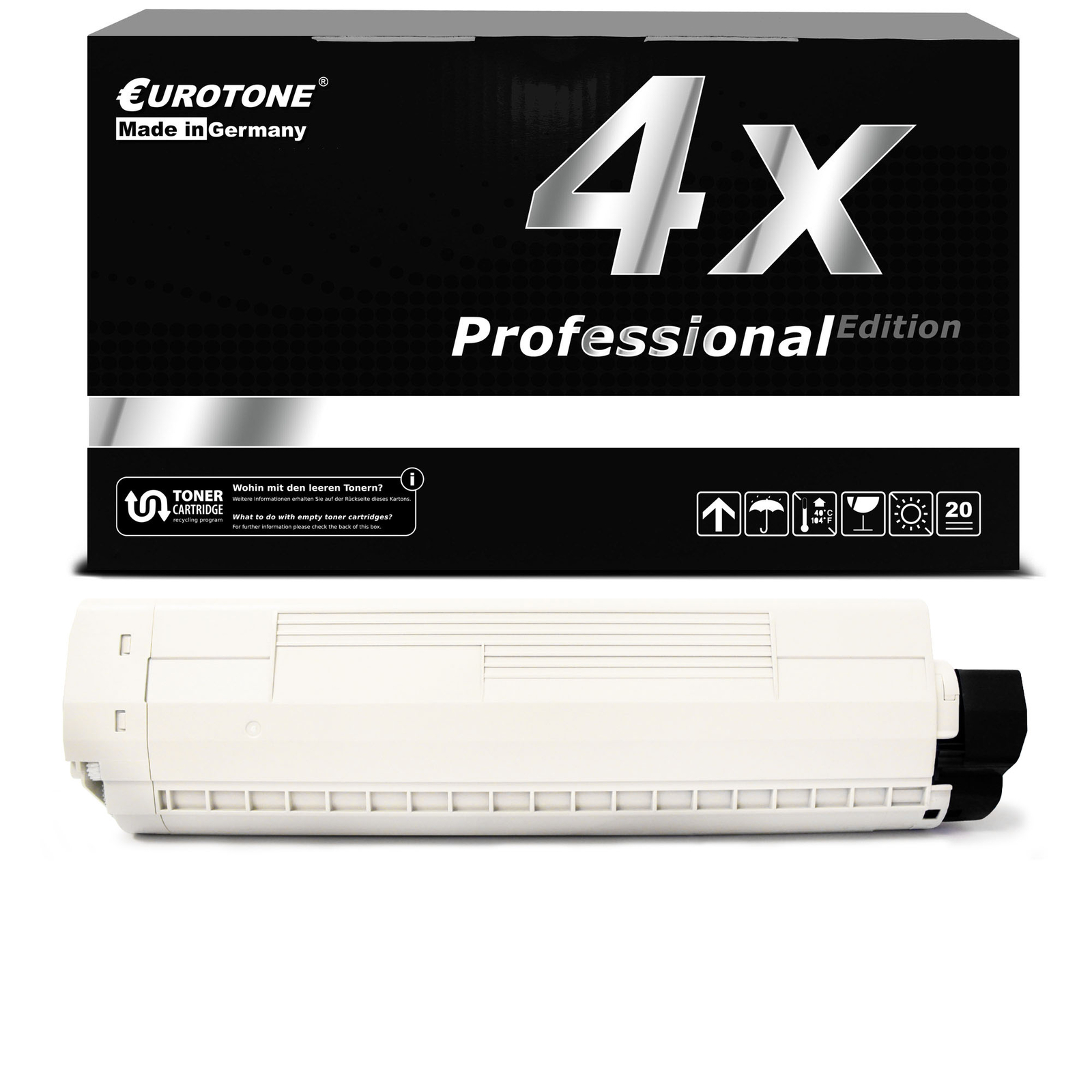 4X Eurotone Pro Cartridge BLACK For OKI ES-8431-DN ES-8441