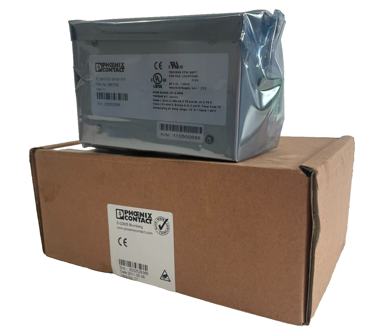 NEW PHOENIX CONTACT FL SWITCH SFNB 8TX ETHERNET SWITCH FLSWITCHSFNB8TX