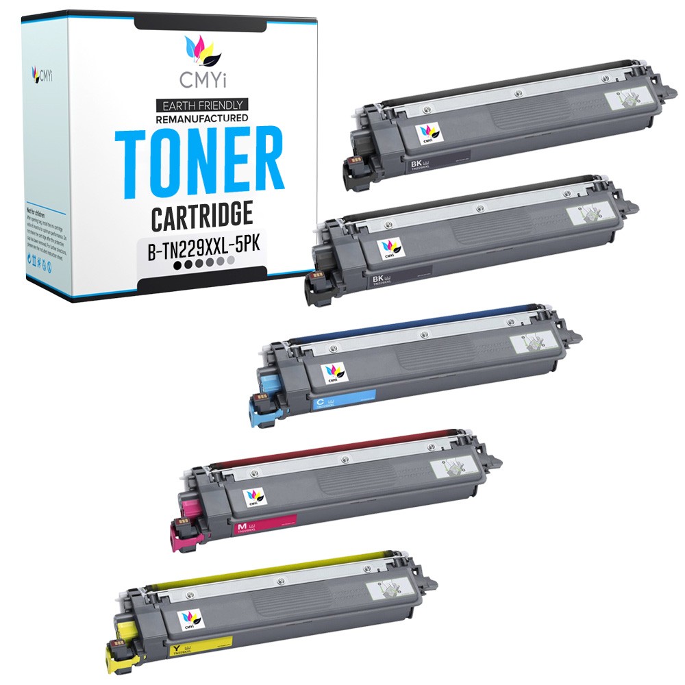 5X Compatible CMYi TN-229XXL Printer Cartridges fits Brother HLL3295CDW L8245CDW