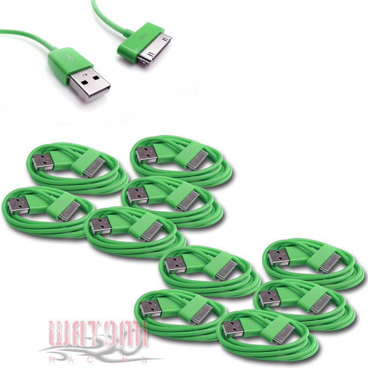 10X 3FT USB 30PIN GREEN CABLE DATA CHARGER FOR GALAXY TAB 7.0 PLUS 8.9 10.1