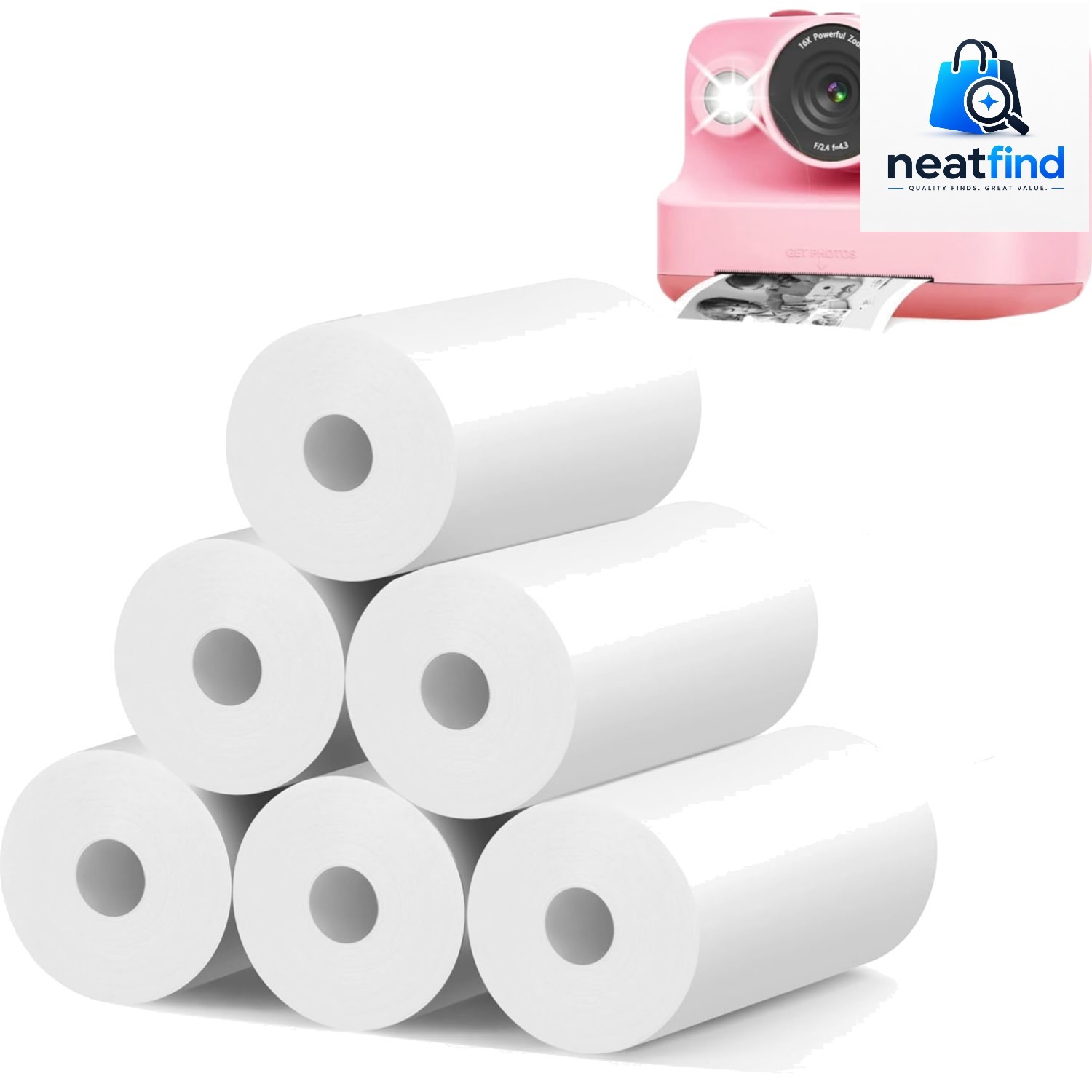 Eco-Friendly 6 Rolls Instant Camera Refill Paper - Perfect for Arts & Crafts