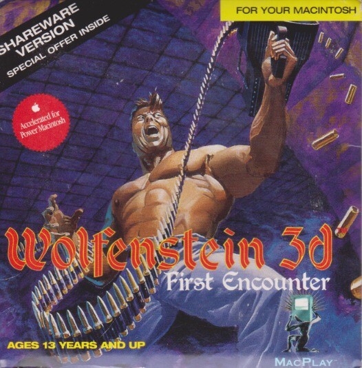 Wolfenstein 3D: First Encounter w/ Artwork MAC shareware game & mini manual RARE