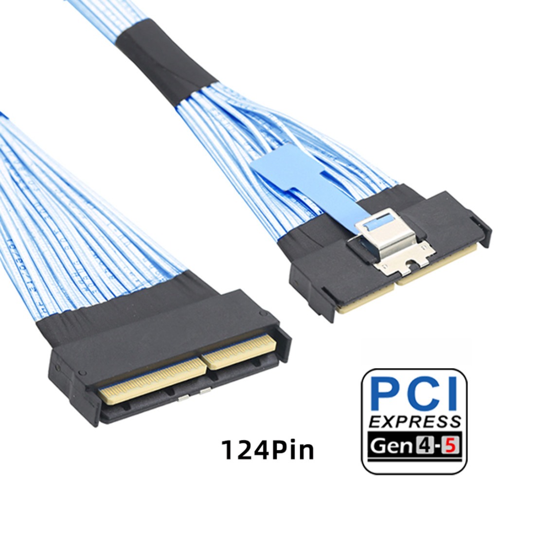 PCI-E 5.0 Mini Cool Edge IO MCIO 16X 124Pin 64Gbps SFF-TA-1016 Extension Cable